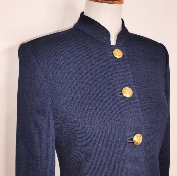 NAVY ST. JOHN KNIT JACKET - Picture 4 of 11